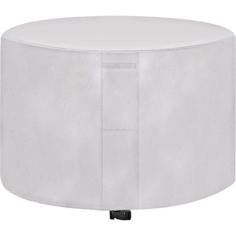 Housse de protection ronde pour salon de jardin, Oxford 420D imperméable et anti-UV, argentée, 185 x 95 cm (1/5)