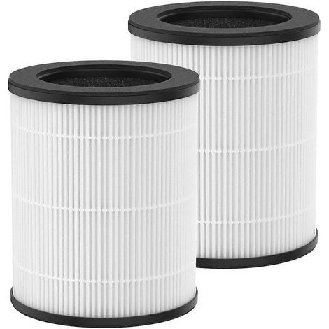 Lot de 2 filtres de rechange pour purificateur d'air MOOKA M03, filtre HEPA véritable H13 à haute efficacité, activé par le calcium. (1/5)