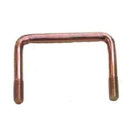 Bride tube carré 40x80 mm – Largeur intérieure 80 mm – Hauteur intérieure 40 mm – Filetage M10/25 pour assemblage solide