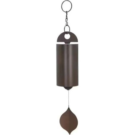 Carillon éolien en métal à motif de feuilles antiques, style rétro, pour décoration intérieure et extérieure (L) (1/5)