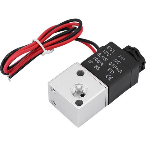 3V1-06 Électrovanne pneumatique 3 voies 2 positions 1/8" BSP normalement fermée (12 V CC) (1/5)