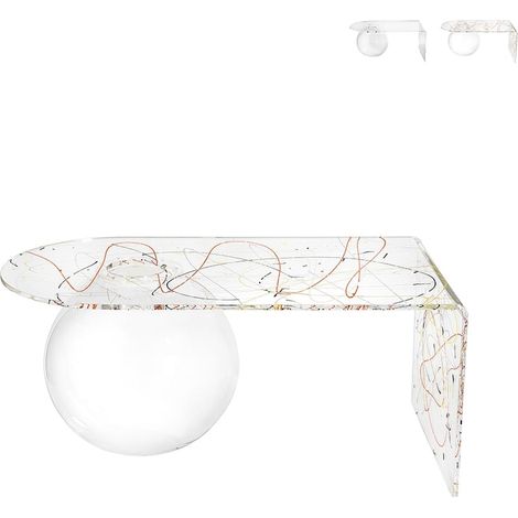 Table basse à pont de salon en plexiglas transparent Boolla - Transparent Multicolore
