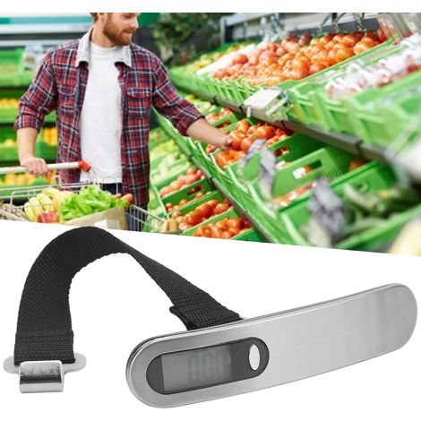 Balance de poche en acier inoxydable 110 lb / 50 kg avec sangle (1/5)