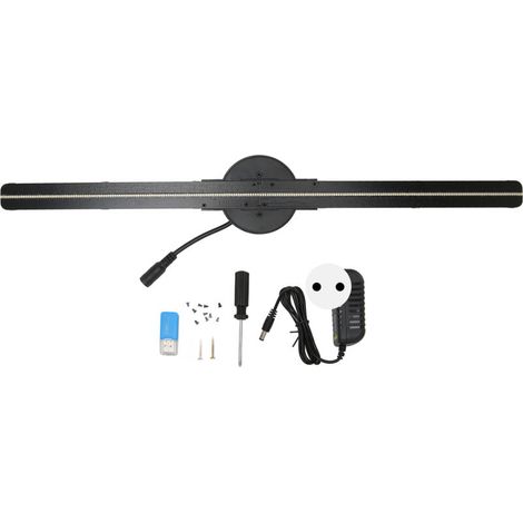Ventilateur hologramme 3D 16,5 pouces – Résolution 2000x224 – WiFi – 224 perles LED – 15W – 100-240V – Angle de visibilité 176° (1/5)