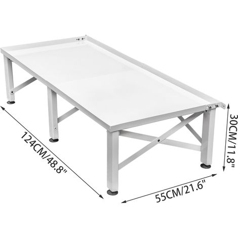 Mophorn Wäschesockel, 123,9 x 55,6 cm, Universalsockel, 30 cm, höhenverstellbare Füße für Waschmaschinen, Trockner, Gefrierschränke, Kühlschränke, weiß (1/4)