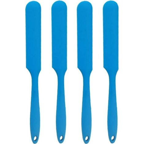 Spatule Silicone Lot de 4 Résistante à la Chaleur Cuillère à Mélanger Crème Gâteau Beurre Pâte Ours Fraise Cuisine Pâtisserie Bleu (1/5)