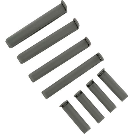 Lot de 8 clips fermeture de sachets, 8 pinces à clip pour sachet alimentaire, pince pour sachet hermétique, Plastique, Gris, 6 ou 11 cm (1/5)