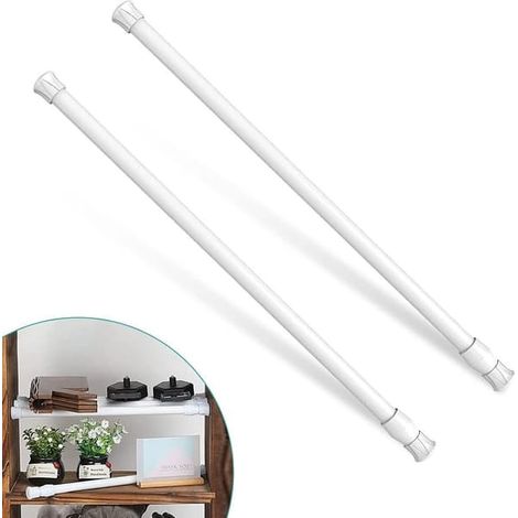 barres de penderie télescopiques, tige télescopique de 40 à 70 cm, type à pince, sans perçage requis, barre de suspension réglable, utilisable dans les armoires, les placards, (1/5)