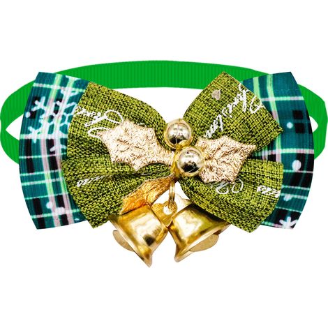 1 PCS Christmas Cat Collar, Adjustable Dog and Cat Collar, Bow Tie With Christmas Decoration,for Small Medium Large Pet (1/4)
