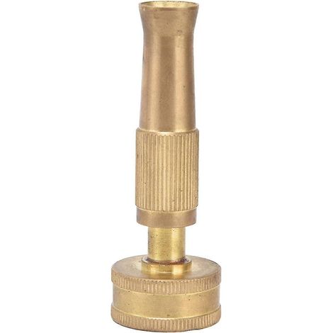 26-27 Adjustable Twist Nozzle Heavy Duty Solid Brass Garden Hose Sprayer Adapter Thickened Durable Watering Tool for Lawn and Garden (1/4)