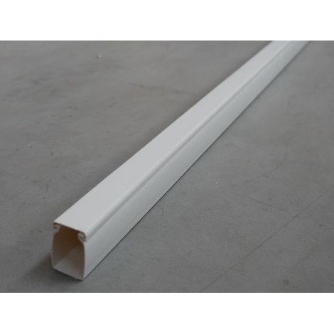 Moulure 25x40mm blanche (au metre) avec couvercle