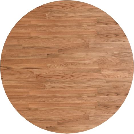 Dessus de table  Dessus de bureau  Plateau de table rond Marron clair Ø90x1,5 cm Bois chêne traité