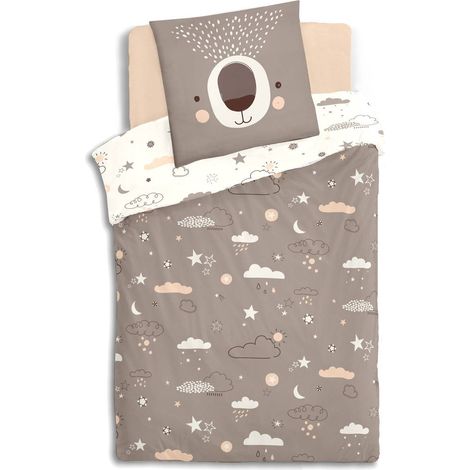 Set di biancheria da letto con stampa orso 140x200cm - Atmosphera créateur d'intérieur