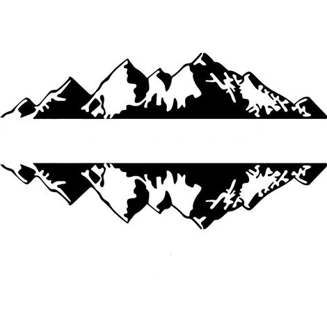 CSPARKV Mountain Car Hood Sticker,Auto Sticker Graphic Vinyl Decal Auto Decoration Sticker for Body Side Door Trunk Vehicle RV Off-road SUV,Right (1/4)