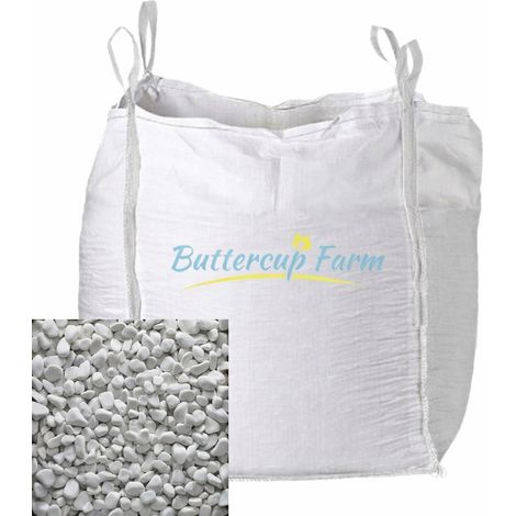Round White Pebbles - 20-40mm - Premium Aggregate Bulk Bag - 850 kilos