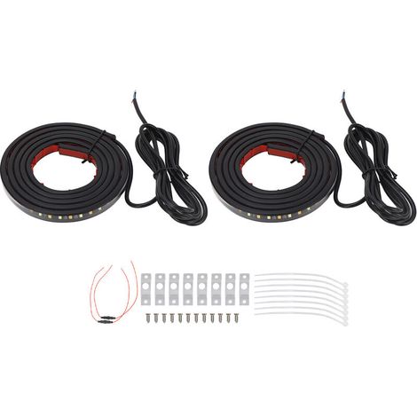 Jeffergarden Lumières LED pour marchepied, 2 pièces, 800LM, blanc ambre, 12V à 24V, pour camionnettes, SUV, ATV (1/5)