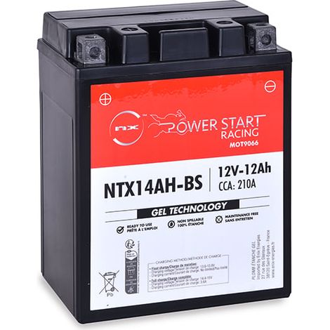 NX - Batterie moto Gel NTX14AH-BS / YTX14AH 12V 12Ah (1/2)