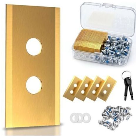 Lot de 48 lames de rechange pour tondeuses à gazon, fabriquées en alliage de carbure de titane pour une coupe précise, lames pour LUBA 1, Luba mini, Yuka mini, ainsi que pour AWD