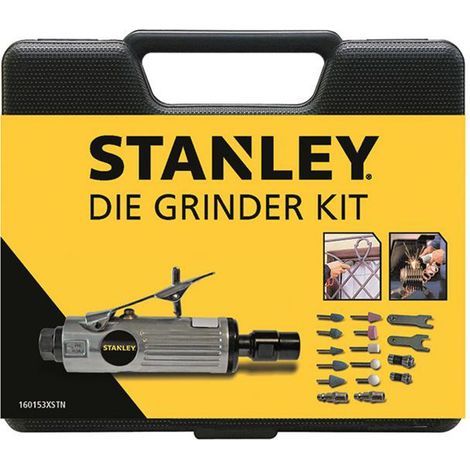 Stanley Air Compressors Die Grinder Kit NU160153XSTN with 10 g...