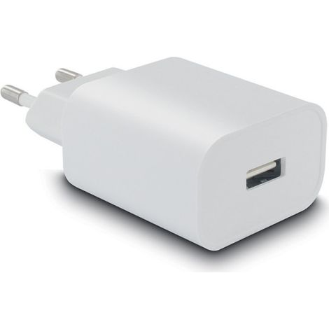 Chargeur secteur 1 USB-A 1 A - blanc