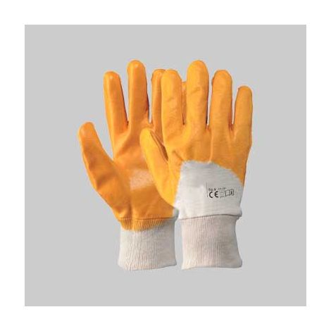 Guanto cotone/impregnato nbr giallo tg. 10 conf. da 12 pa