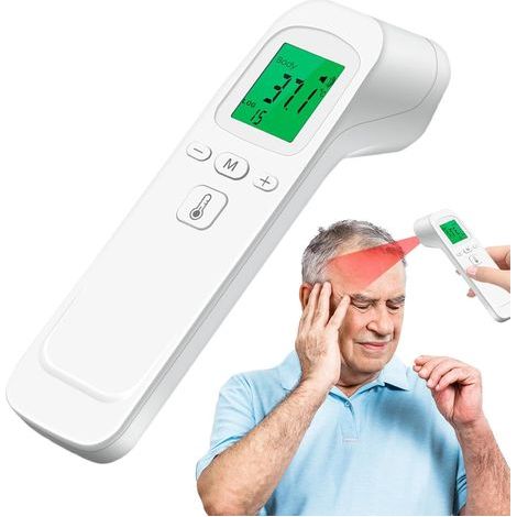 Jauge de température infrarouge numérique, jauge de température infrarouge pour les humains,Jauge de température domestique sans Jauge de température frontale, jauge de température numérique pour ad (1/5)