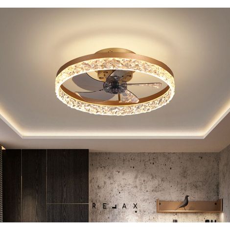 30-W-LED-Deckenventilator Ø 50 cm – Fernbedienung – 3 Geschwindigkeitsstufen – Dimmbare Helligkeit von 3000 K bis 6500 K – Leiser Betrieb für Wohn- und Schlafzimmer (1/4)