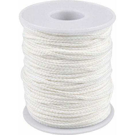 Candle Wick 1 Roll 61m Cotton Replacement Lamp Wick Lantern Burners Oil Lamps for Handmade Candle Making (1/5)