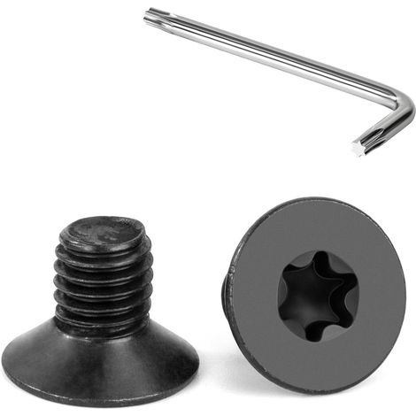 Vis à Tête Fraisée Torx M8 x 12 mm Noir Vis à Six Pans Creux en Acier Inoxydable A2 V2A à Tête Fraisée Métaux avec Clé T40 Filetage Complet 20 Pièces (1/5)