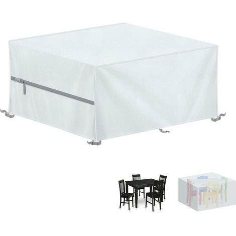 Bache Table Jardin Housse de Protection Table de Jardin 130x100x75cm (1/5)