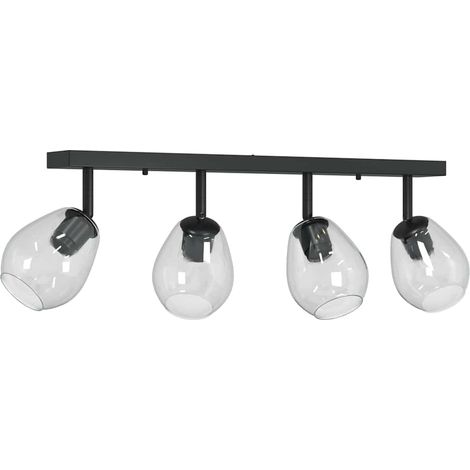 Spot de plafond Noir 73,5 x 13 x 26 cm Verre et métal (1/5)