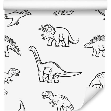 Carta da parati con dinosauri e animali per soggiorno e camera da letto, 50x1000 cm (1/5)