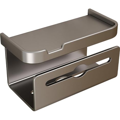Soporte mural para rollos de papel sin agujeros, soporte de aluminio de grado aeroespacial, soporte de doble capa