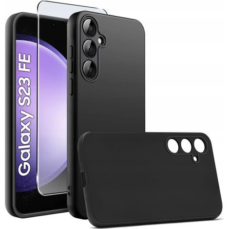 Coque pour Samsung Galaxy S23 FE, dos en silicone mat + verre trempé (1/5)