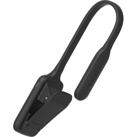 Lampe de lecture LED, en métal avec une finition noire, idéale pour étudier, utiliser au lit, travailler, faire des travaux manuels ou voyager.-AquaForge (1/5)