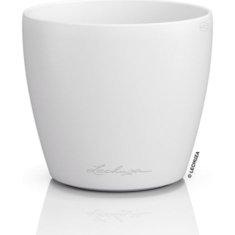 LECHUZA® Übertopf CLASSICO Color DECO 10 Weiß Ø 11 cm - Kunststoff (1/2)