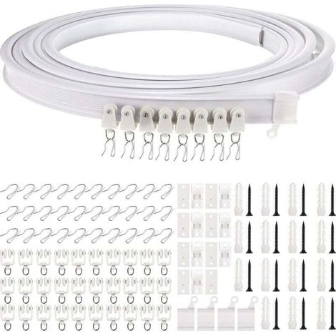 5 Meter Faltbare, gebogene Vorhanghalterung für Decken, XU, flexibel, XU, gebogene Fenster mit Trennwandsystem, KZQ - KZQ (1/4)