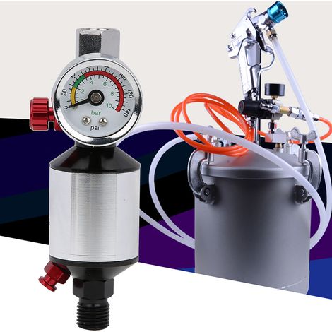 Luftdruckregler für Öl-/Wasserabscheider aus Aluminiumlegierung, 1/4-Zoll-BSPP-Filter-Regler (1/5)