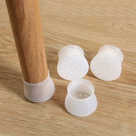 Trade Shop - Set 16 Pz Tappi Protezioni Per Gambe Sedia Mobili Tavoli In Silicone Con Feltro - (1/5)