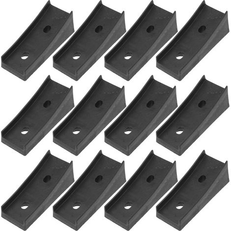 20 Pièces Patins de Meubles Protecteurs de Sol en Plastique Noir pour Pieds de Chaise de Bureau, Forme Bateau Stable, Antidérapants et Anti-Rayures pour Parquet à Domicile (1/5)