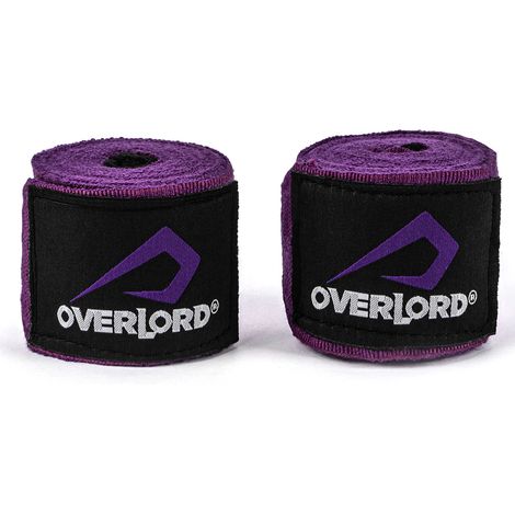 Vendaje de boxeo Overlord 400cm morado (1/2)