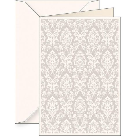 B6 Karte + Umschlag 5940 Graue Muster