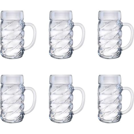 Verre a biere, Chope de bière lot de 6, Diamond - 0,5 litre