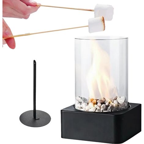 Tisch-Feuerstelle – tragbarer Gasbrenner – Mini-Außenheizung – Feuerstelle für Terrasse, Garten, Camping, Hinterhof, Wohnmobil, Wohnmobil, Außenheizung, Lagerfeuer (1/5)