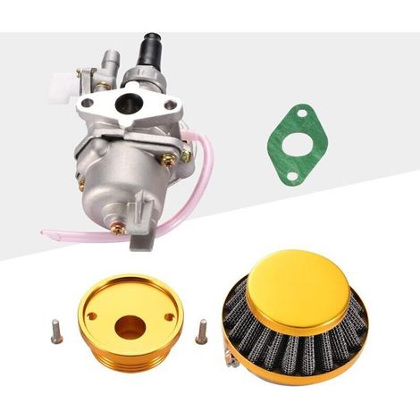 Kit di regolazione carburatore con sostituzione del filtro dell'aria per motori a 2 tempi da 47cc e 49cc, go-kart, scooter, ciclomotori, mini quad, ATV, moto da cross e pocket bike. (1/4)