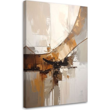 Leinwandbilder Abstrakt in Beige und Braun 70x100 (1/5)