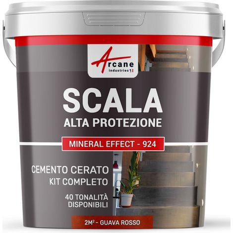 Cemento Cerato Scale - Kit Completo - 2 m² (in 2 strati) Guava Rossa - ARCANE INDUSTRIES