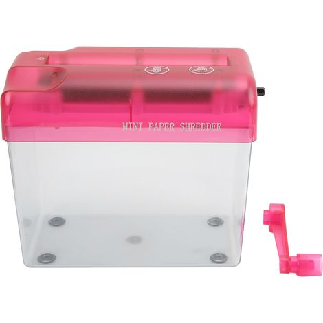 Déchiqueteuse manuelle transparente silencieuse compacte antidérapante mini broyeur pour bureau école (1/5)