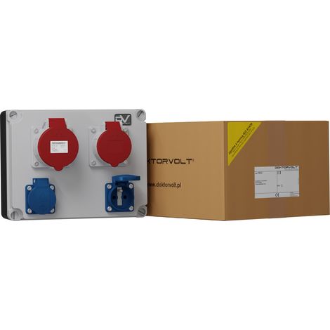 Tableau électrique de chantier FRED 32 A, 16 A, 2 x 230 V, prises Mennekes Doktorvolt® DV-2343-F (1/5)