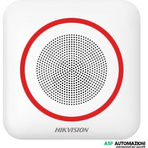 HIKVISION DS-PS1-II-WE/RED nuova sirena radio da interno con comunicazione a 2 vie DS-PS1-2-WE Ax Pro